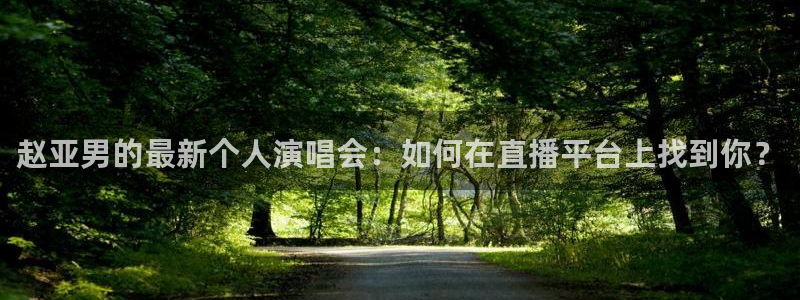 蜘蛛直播nba免费：赵亚男的最新个人演唱会：如何在直播平台上找到你？